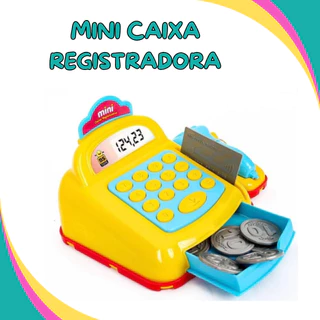 Brinquedo Mini Caixa Registradora Infantil Supermercado Cozinha