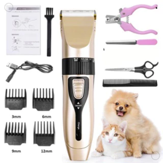 Máquina De Tosa Para Pets Corta Pelo Sem Fio Cachorro Gato Coelho COMPLETA