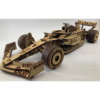 Miniatura Carro F1 Red Bull Race Quebra-cabeça em MDF