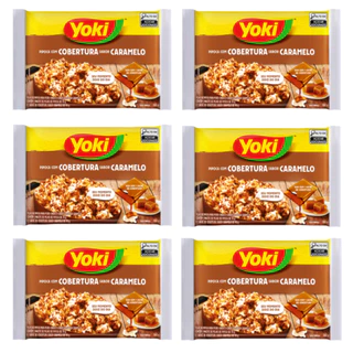 Kit 6 Pipoca Para Micro-ondas Cobertura Caramelo Yoki 160g