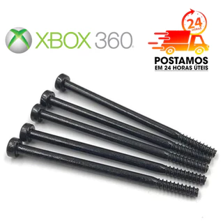 Kit Parafusos Para Xbox 360 Slim / Super Slim Carcaça Kit Com 5 Unidades Parafuso Preto Longo