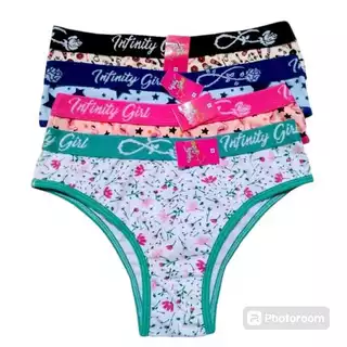 Kit 10 calcinha de algodão cotton tanga conforto cós largo feminina