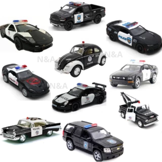 Miniatura Carrinho de Ferro policia diversos modelos carrinho de metal abre as portas 1linha