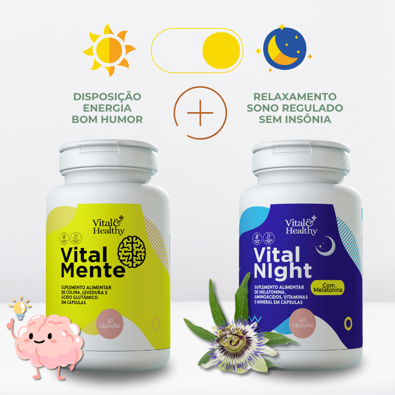 Energia e foco para o dia + Sono tranquilo a noite | 2 Unidades | Sem ...