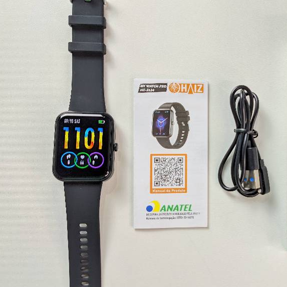 Smartwatch ⌚ Relógio Inteligente *My Watch PRO Haiz 44mm* com tela de Excelente qualidade - Cor Preto - Pronta entrega!!