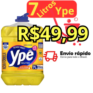 Lava louças Ype 7 litros neutro detergente biodegradavel