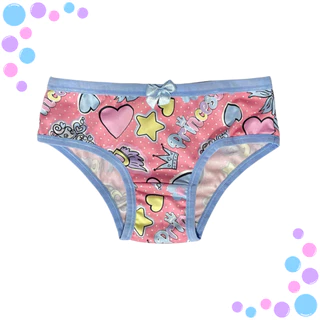 Kit Calcinha Infantil Forro 100% Algodão Lindas Estampas e Super Confortáveis