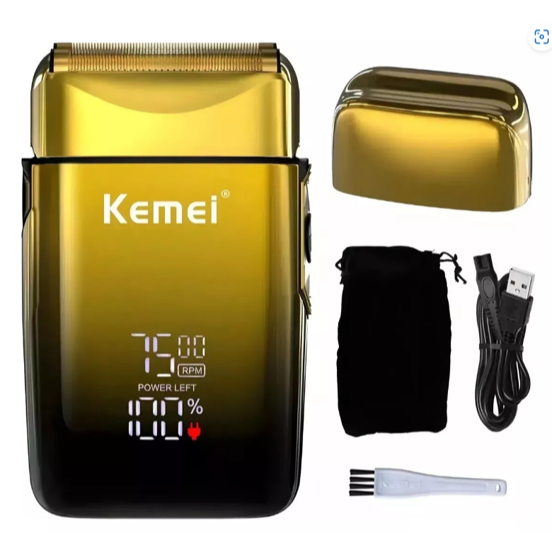 Barbeador Elétrico Com Tela Led Kemei TX-10
