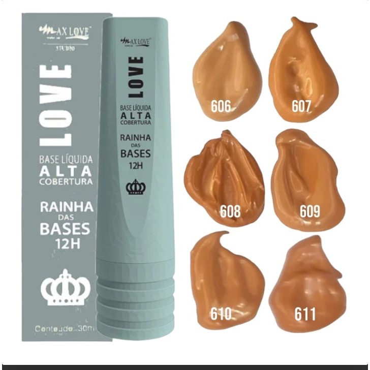 Base Rainha, alta cobertura Max Love | Shopee Brasil