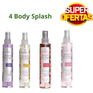 04 Body Splash Bio Instinto Perfume Corporal 130mL Ameixa Bele Rose Morango Vanilha Colônia Feminina