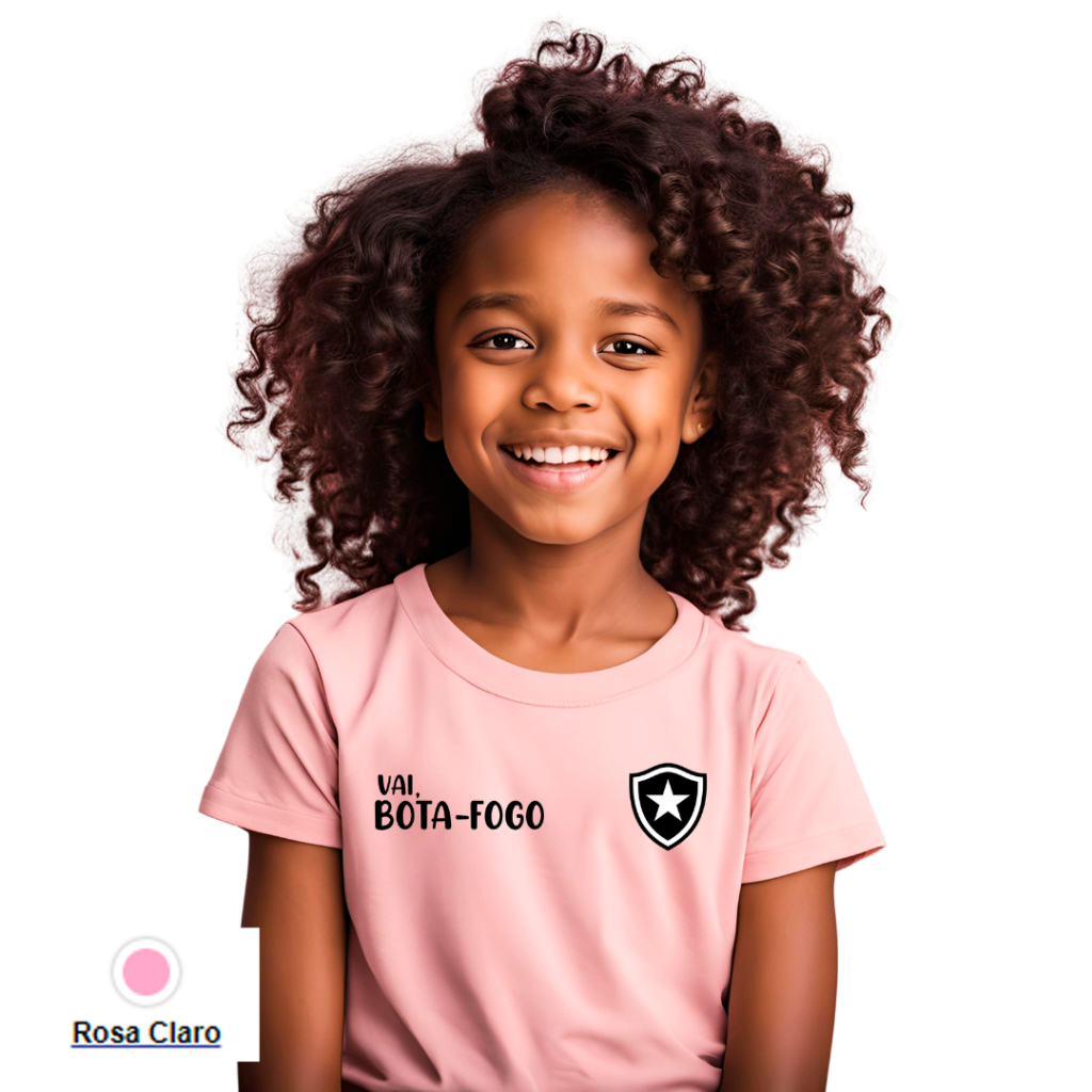 Camisa infantil BOTAFOGO ROSA personalizada com nome e número 10 ...