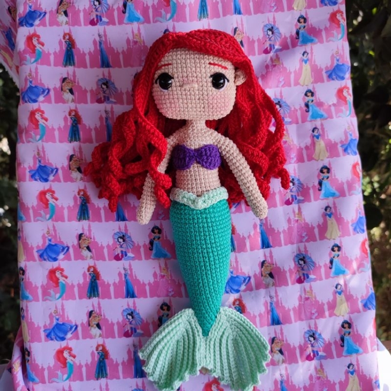 Amigurumi Princesa Ariel A Pequena Sereia Disney