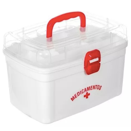 Maleta Frasqueira Caixa Grande para Medicamentos Escola Casa Farmácia Enfermagem Primeiros Socorros