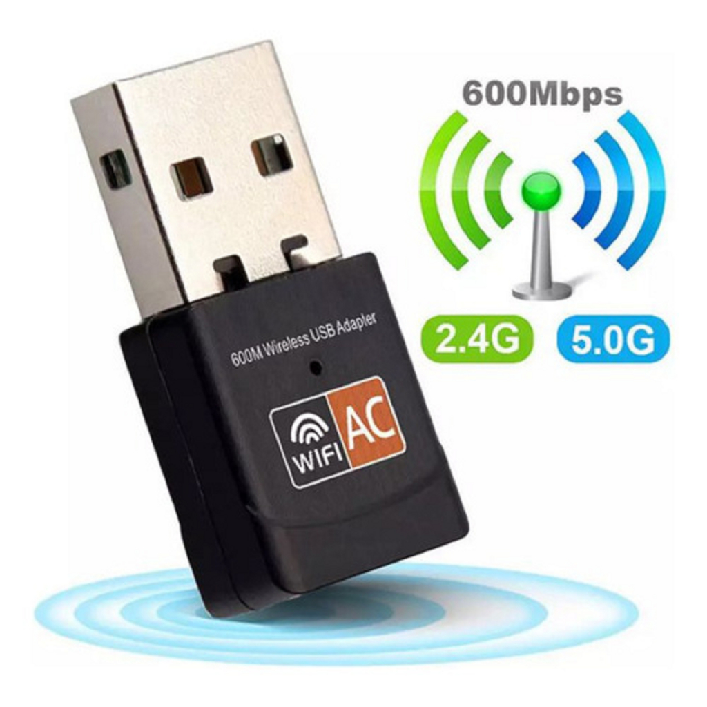 Usb Wifi Adaptador 5ghz 600mbps Wireless 5g Ac Receptor ORIGINAL ...