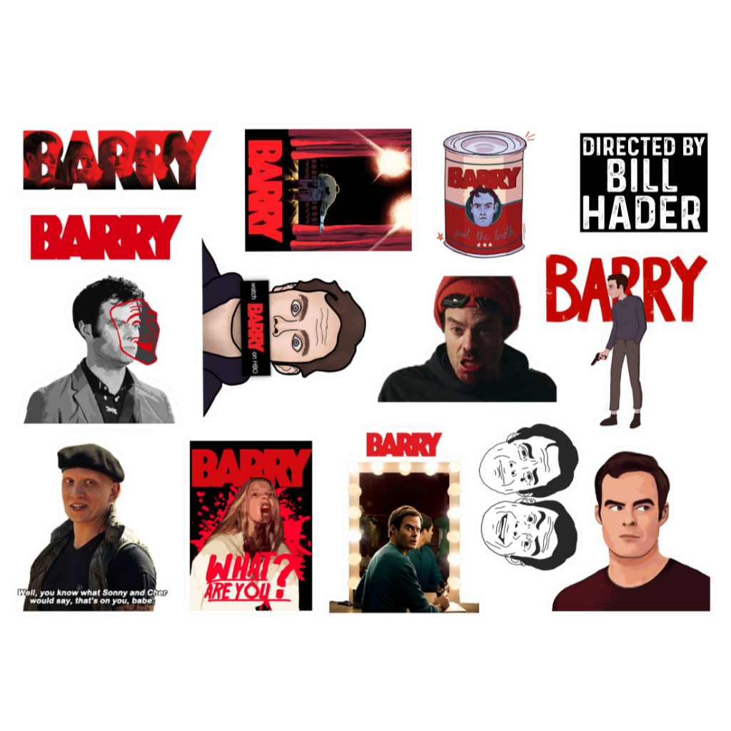 BARRY - CARTELA DE ADESIVOS (sem recorte, com recorte ou a prova d'água ...