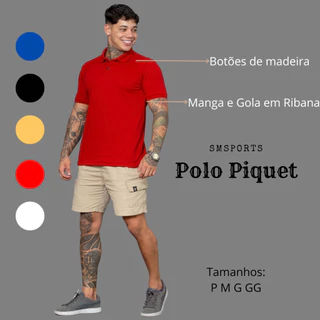 Kit 3 Camisas Masculinas Polo Agodao Coloridas Lisas Uniformes