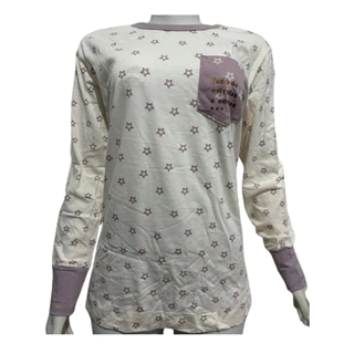 BLUSA MANGA LONGA PIJAMA DE ALTA QUALIDADE FEMININO