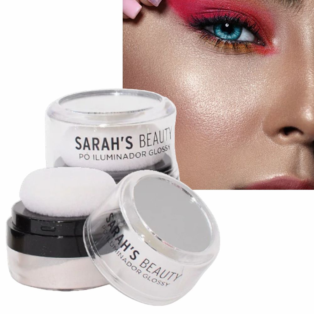 Pó Iluminador Glossy - Sarah's Beauty | Shopee Brasil