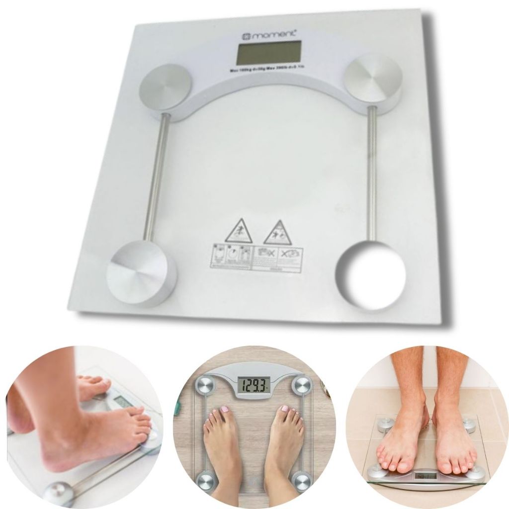 Balança Humana Digital Eletrônica Até 180kg Com Pilha Vidro Temperado ...