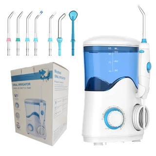 Limpeza Remoção de Placas Oral Irrigator Água Fio Dental Com Dicas 600ml 10 Modo 7 Pontas De Jato De