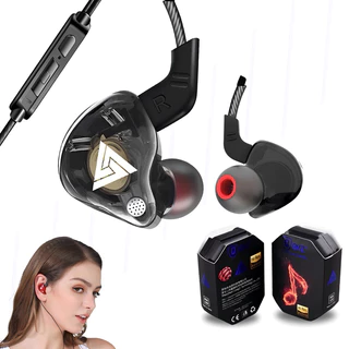 Fone De Ouvido Retorno De Palco Qkz Ak6 C/ Microfone In Ear