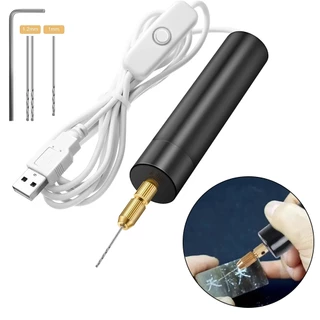 Mini Broca Elétrica Manual De 5V Com Rotativa Portátil Alimentada Por USB De Torção Utilizada Para Jóias De Resina Epóxi Pérola Fazendo Bricolagem