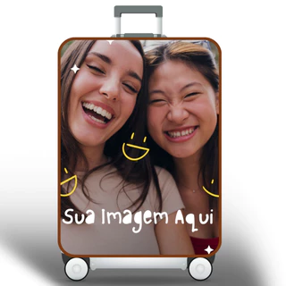 Capa Protetora Para Mala Viagem Personalizada Envie a sua Imagem