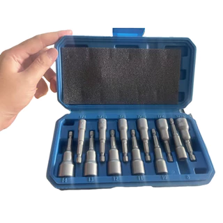 Kit Jogo Soquete Magnetico Sextavado Parafusadeira 12 Unidades