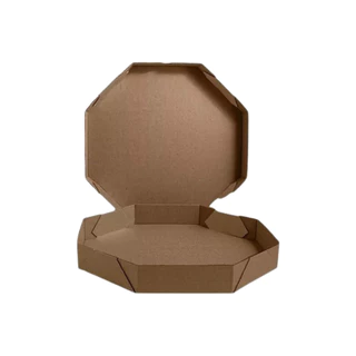 10 caixas Pardas oitavada para pizza esfihas salgados doces 20cm( 10 tampas e 10 fundos)