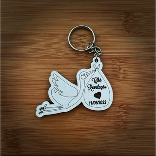 Kit Chaveiros MDF Chá Revelação - Lembrancinha Bebê