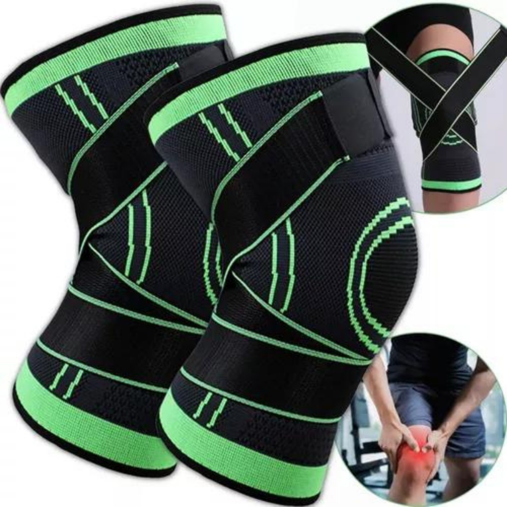 2 Joelheira Ortopédica Fitness Joelheira de Compressão Ajustável Esportiva Compressão 360º Leve Corrida Fisioterapia joelheira para vôlei feminino masculino futebol