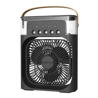 Mini Ventilador de Ar Cooling Fan Recarregavel USB-C / 10W / 5V / 2A - Preto .