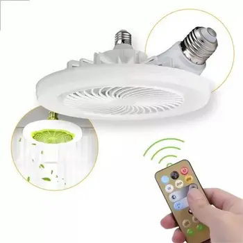 Ventilador de Teto Silencioso com Controle Remoto e Luz 10,2 Polegadas