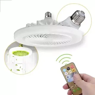 Ventilador de Teto Silencioso com Controle Remoto e Luz 10,2 Polegadas