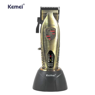 Kemei -2230 Aparador De Cabelo Com Base Recarregável USB Barbeador 10w 7500 RPM Profissional Sem Fio