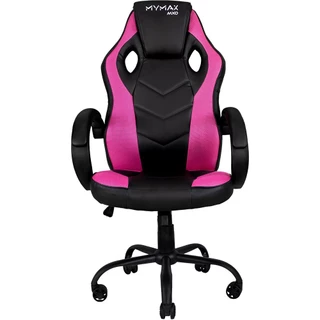 Cadeira De Escritório Mymax Mx0 Gamer Ergonômica Preto E Rosa