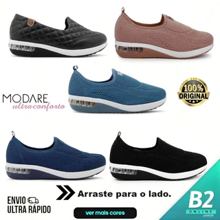 Tênis Modare Ultraconforto Elastico Bolha Slip On Feminino Ortopédico Original com Nota Fiscal Garantia