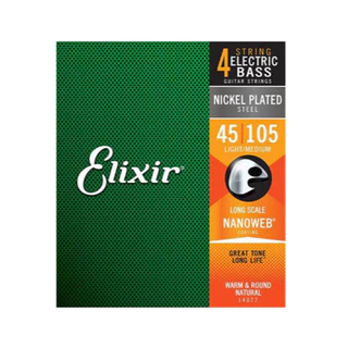 Encordoamento Elixir Cordas Baixo 4 Cordas 045 Escala Longa