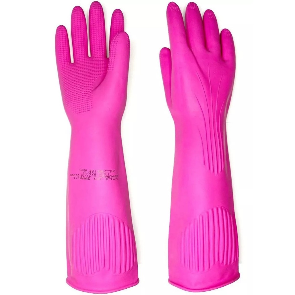 Luva Ranhurada Rosa Punho Longo Original Volk 105008920 - CA | Shopee ...