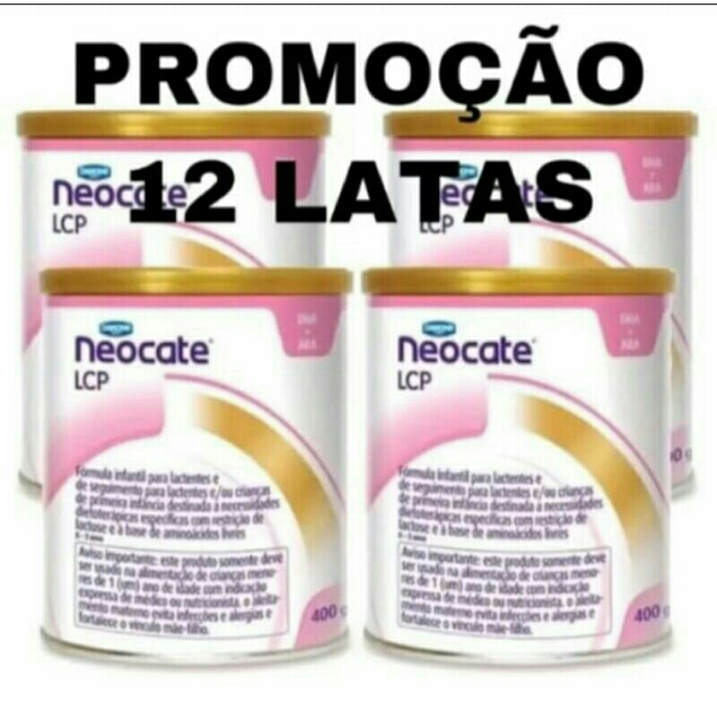 kit com 12 latas de neocate lcp 400g | Shopee Brasil