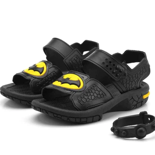 Sandalia Infantil Papete Masculina Mega Confortavel Super Heróis Batman Hulk Aranha Neto