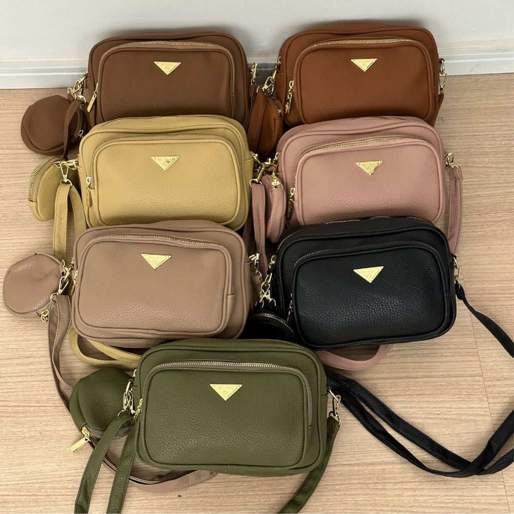 Bolsa Feminina Transversal Pequena De Lado Alça Ajustavel Com Porta ...