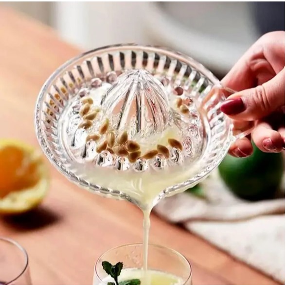 Espremedor De Frutas Limão Laranja De Cristal Manual lyor