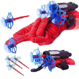 Luva Lança Dardos Homem Aranha Infantil Brinquedo Spider Man Herói Lançador Teia Ventosa Brinquedo