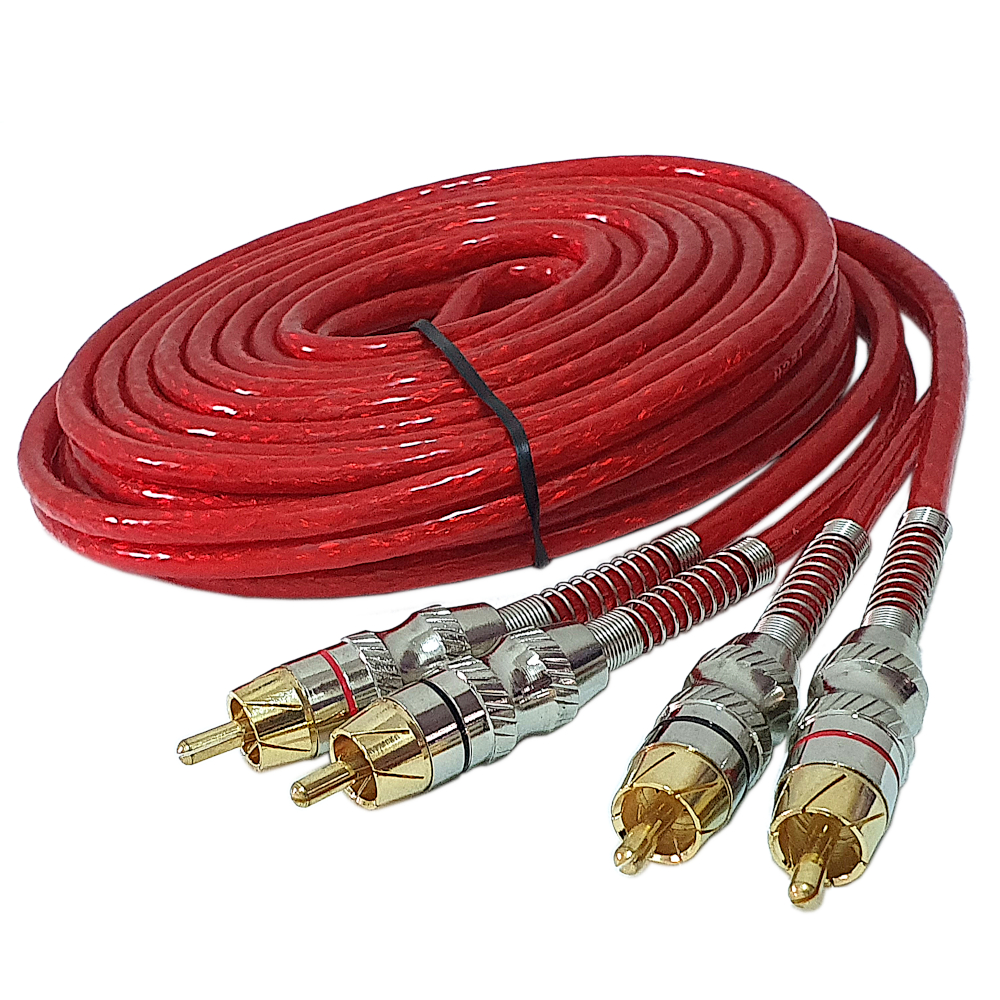 Cabo RCA 5 Mts. Blindado P/ Som Profissional Nylon Isolado | Shopee Brasil