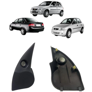 Acabamento Interno Moldura Retrovisor Chevrolet Corsa 1995 até 2015 Com Furo Do Controle