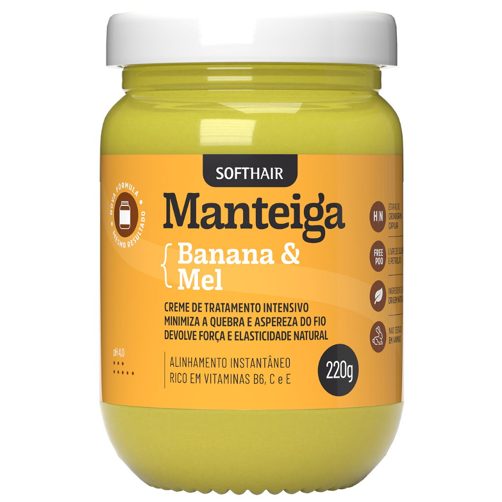 Manteiga Banana e Mel 220g Softhair