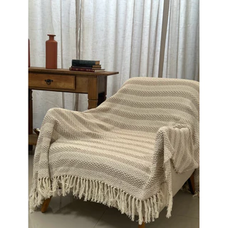 MANTA GIGANTE LUXO DECORATIVA E PROTETORA PARA SOFÁ 100% ALGODÃO MEDIDDAS 1,40CM×2,30CM