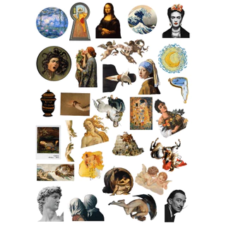 Pac 30 adesivos de VINIL arte/ stickers para decoração!