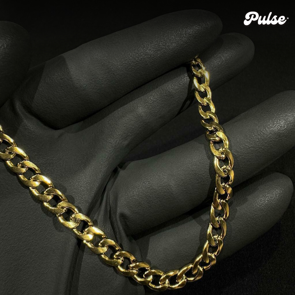 PULSEIRA DOURADA, folheada a Ouro, GROUMET 6MM